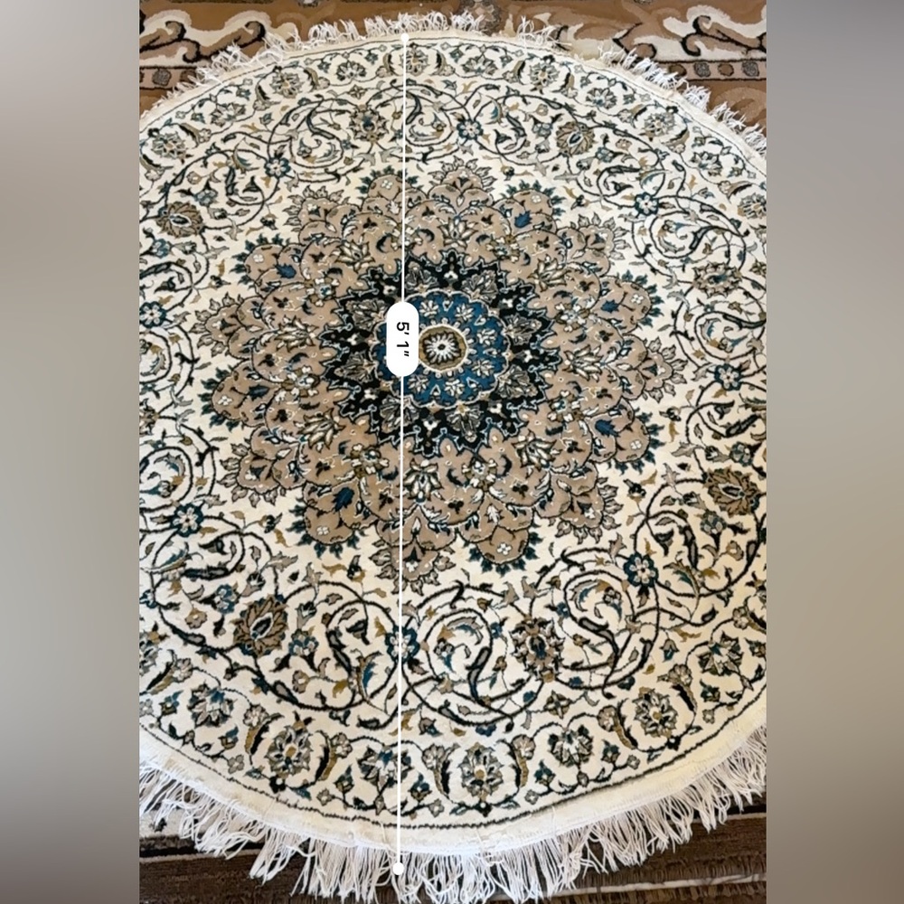 Authentic Persian Circular Rug (Handmade) - Picture 8 of 9
